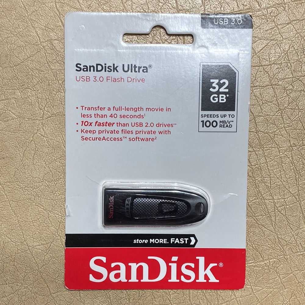 ⚜️SanDisk Ultra USB 3.0 Flash Drive 32GB! NWT!